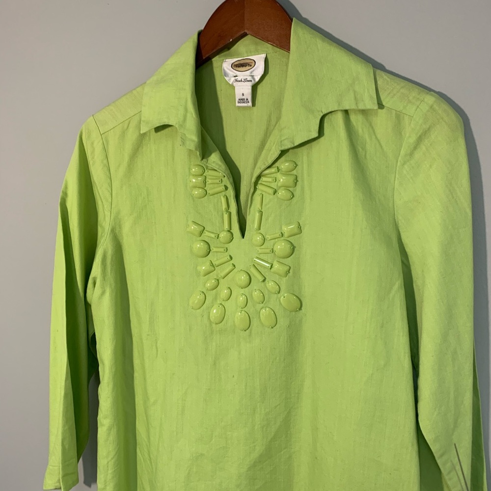 Talbots | Jeweled Linen Tunic